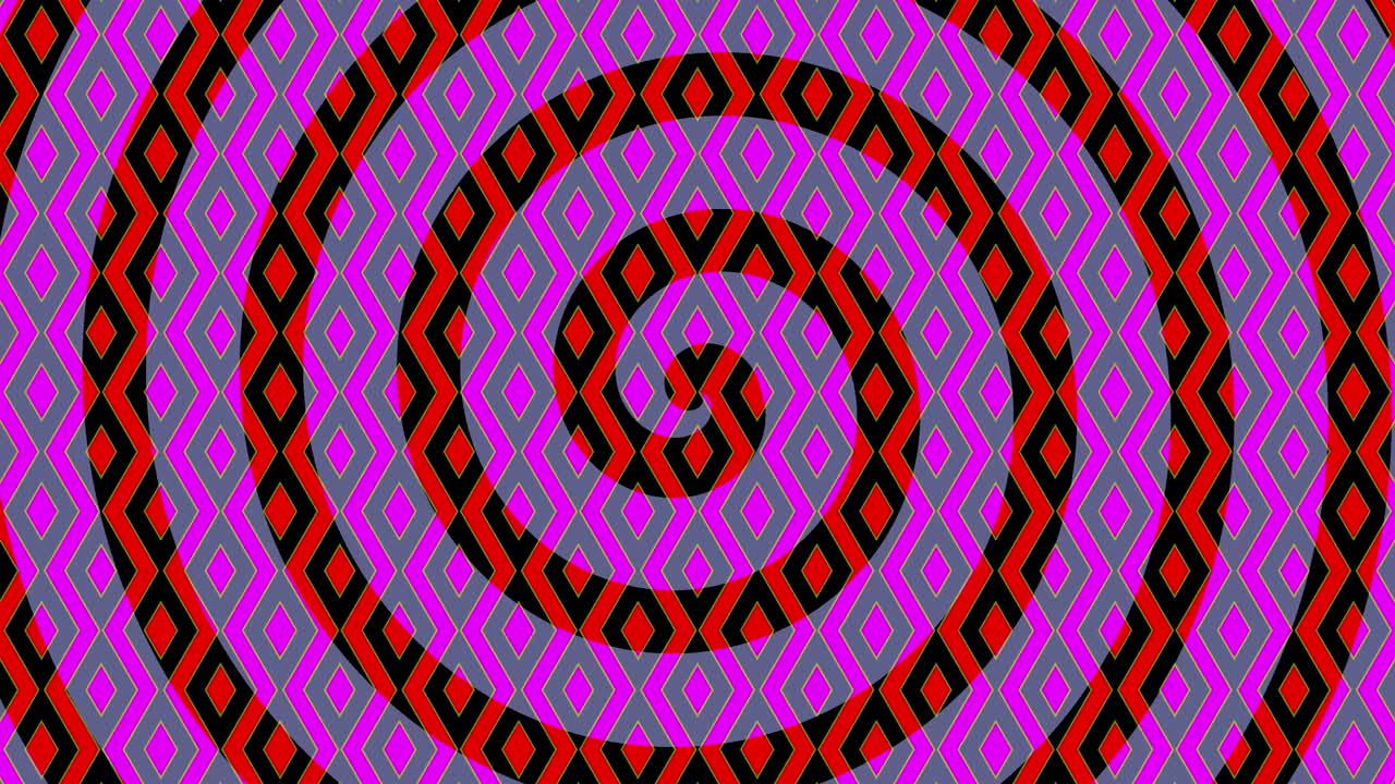 modelo de video 4k con efecto estroboscópico e hipnótico, en formato de video 16: 9.