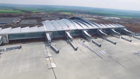 aerial view of a new airport under construction