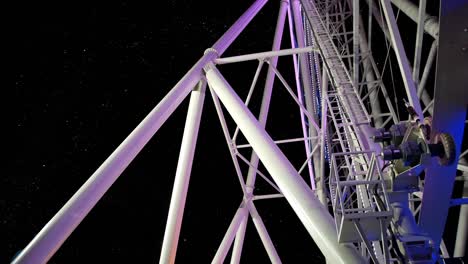 moscow, russia, - december 2019: ferris wheel motors.