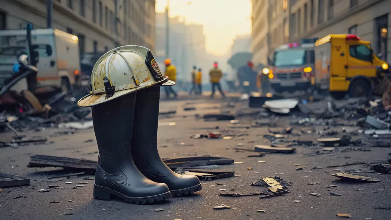 Firefighter Gear in Disaster Aftermath