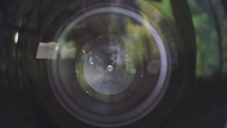 close-up of a camera lens