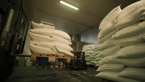 warehouse storage of grain bags