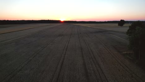 Sonnenuntergang-über-Dem-Korn-In-Polen