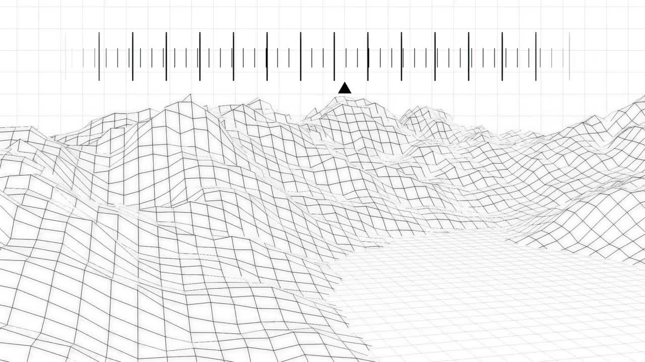 졸업 규칙에 대한 그리드 패턴으로 3차원 바닥의 애니메이션