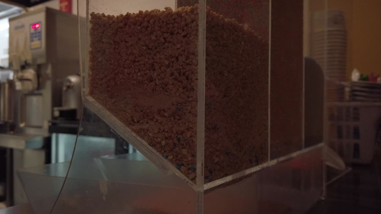 ingredientes de postre, listos para poner en helado