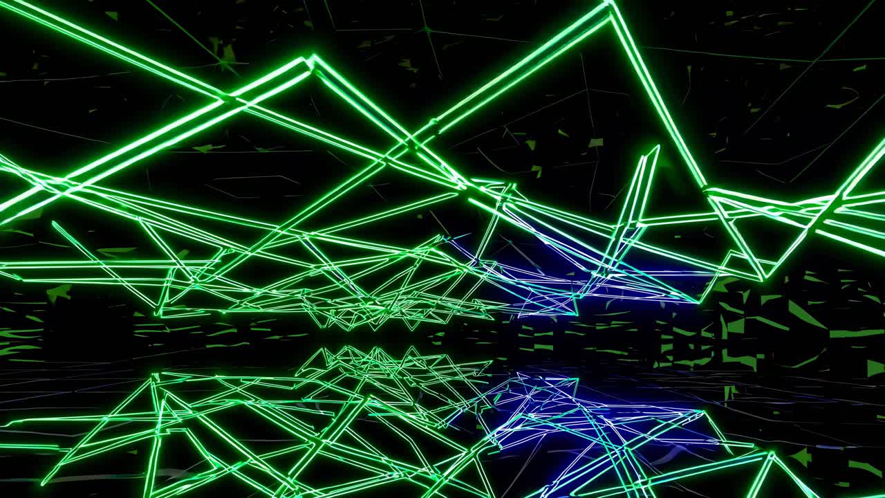 네온 기하학적 추상 예술