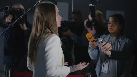 celebrity interview on red carpet