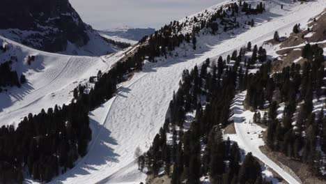 snowy alpine ski resort