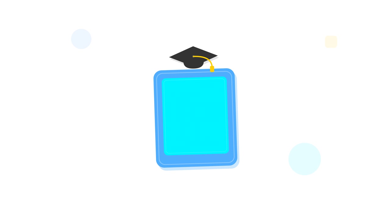 Tablet Animato con Icona di Tocco per E-Learning