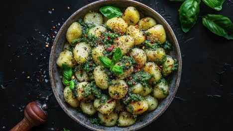 gnocchi with pesto