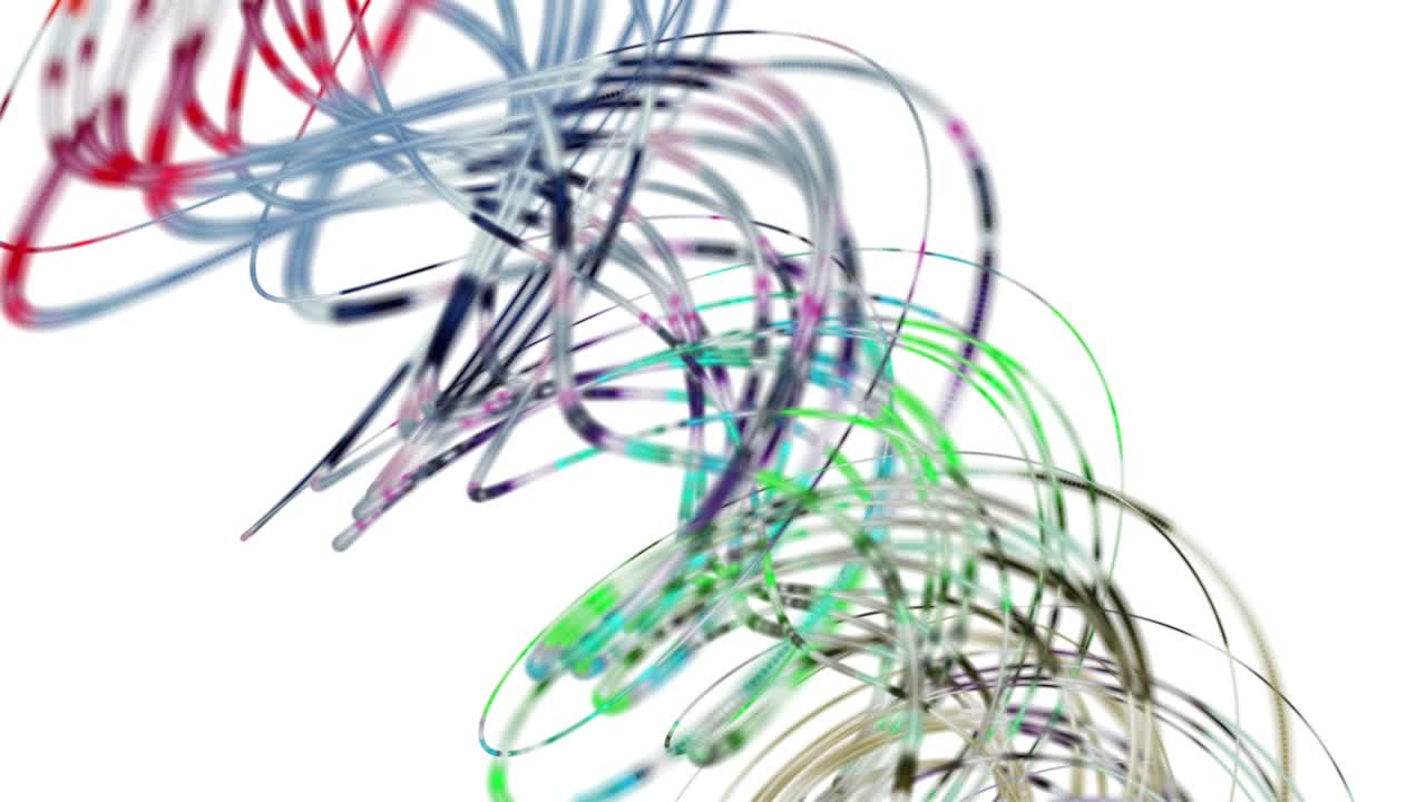 Fantastic animation with stripe wave object in slow motion, 4096x2304 loop 4K