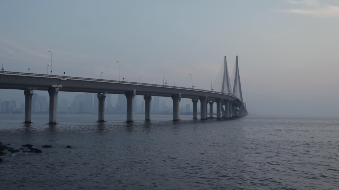 Bandra worli sealink bridge and mahim bay
