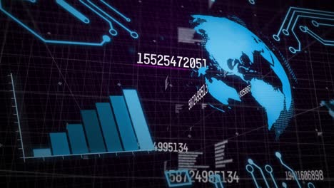 animation of data processing over grid