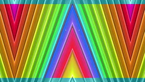 abstracto 3d sin costuras fondo brillante en 4k con cintas de arco iris. rayas multicolores arcoirís moverse cíclicamente en geometría simple estilo creativo de dibujos animados. animación suave en bucle. 60