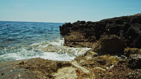 waves from the adriatic sea in slow-motion