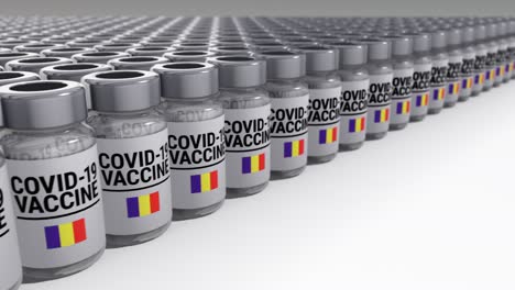 botellas de vacuna contra el covid-19 rumania