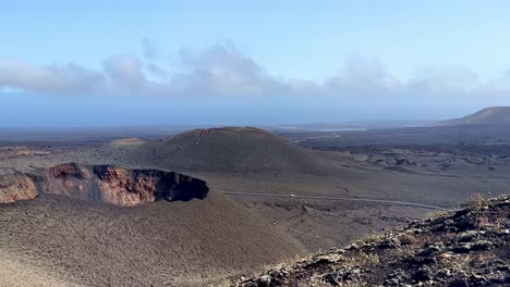 volcanic landscape. lava sea. volcano craters. lanzarote. canary islands.