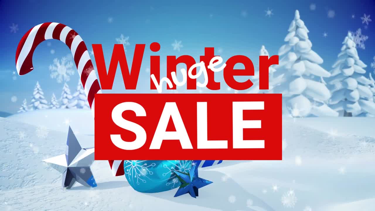 겨울 판매 4k의 디지털로 생성 된 비디오