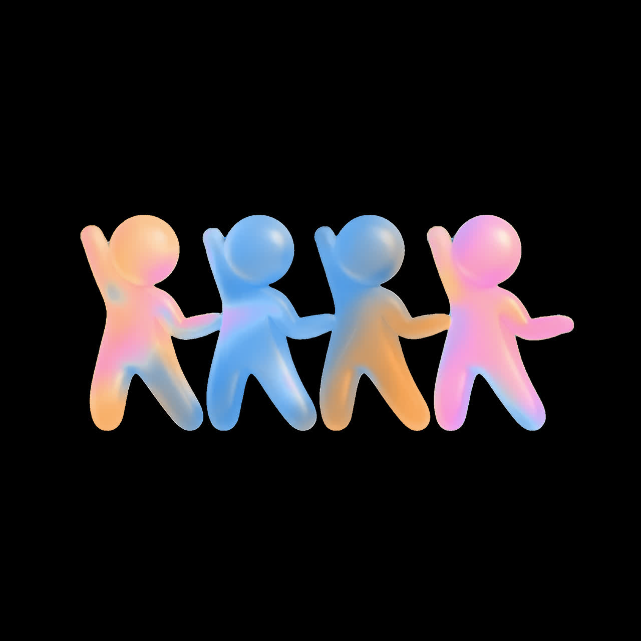 Colorful unity abstract figures