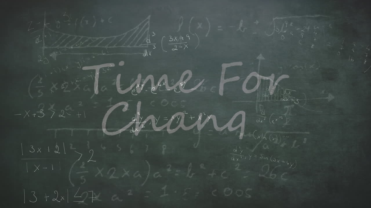 수학적 방정식에 대한 텍스트 변경 시간의 애니메이션