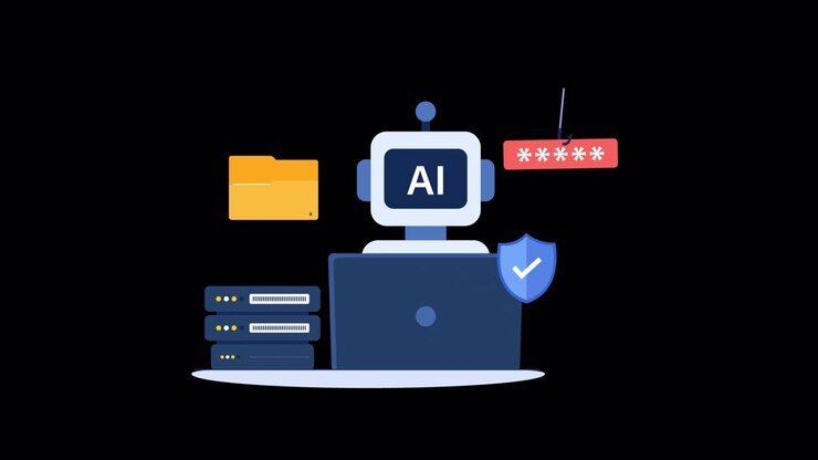 Animated Illustration of Artificial Intelligence Data Security and Protection
