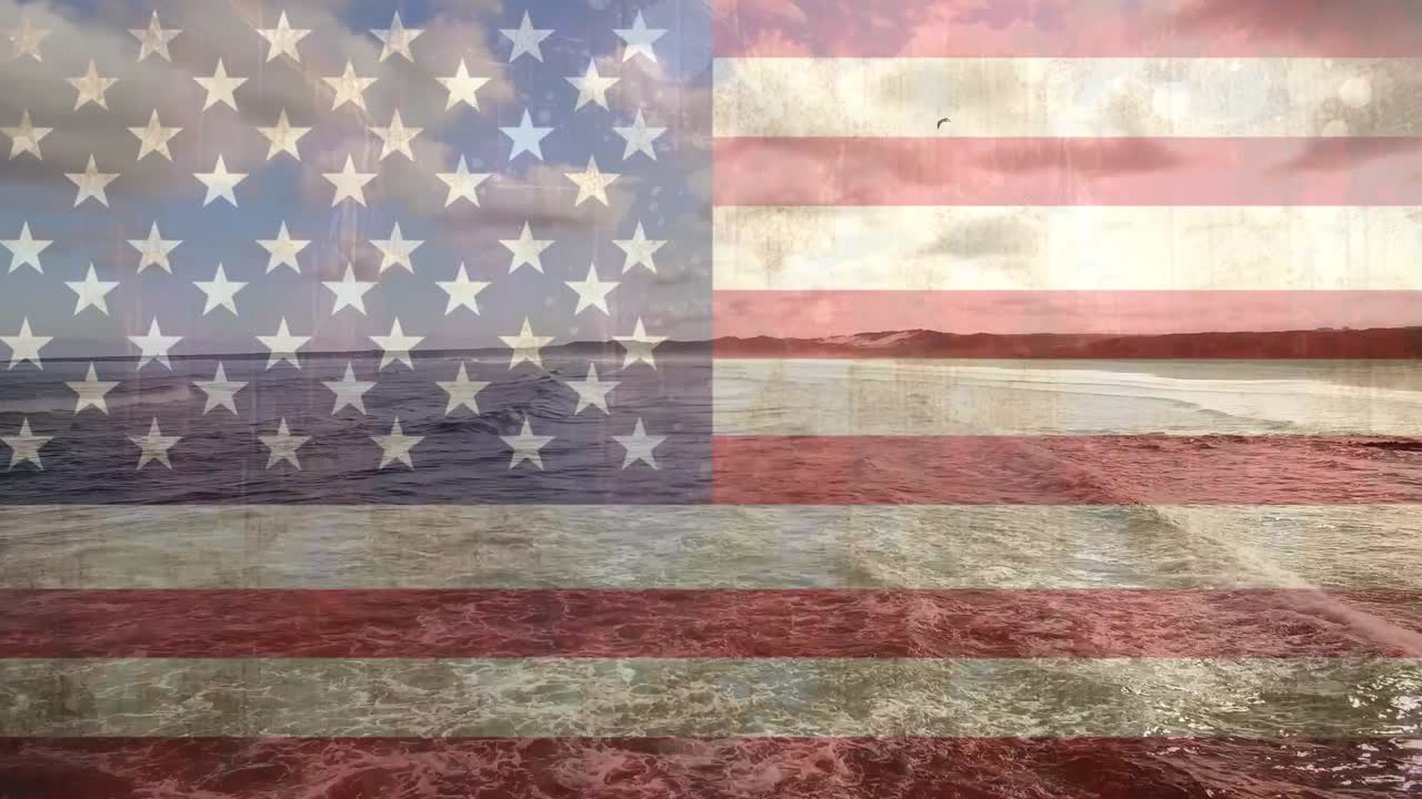 vídeo de la bandera estadounidense