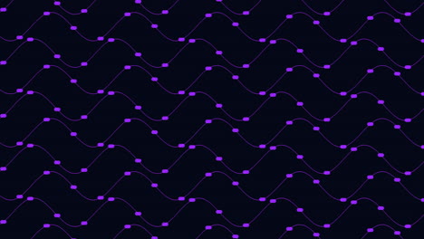 Waves-pattern-with-neon-shapes-on-black-gradient