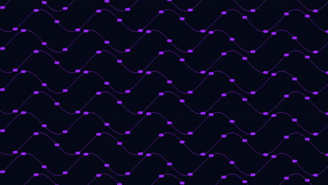 waves pattern with neon shapes on black gradient