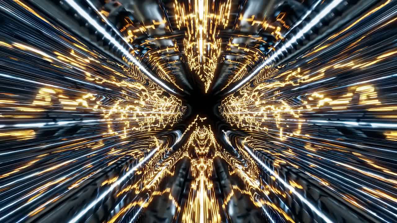 Abstrakt futuristisk lystunnel