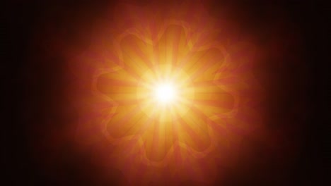 loopable eternal fire mandala -glowing, hypnotic trance – psychedelic swirling kaleidoscope - seamless hypnotic fire flower of heat and energy