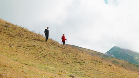 hikers on a mountain slope