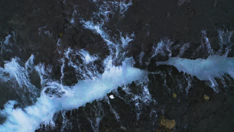 aerial view of bruarfoss waterfall in brekkuskogur, iceland