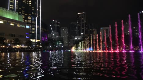 enjoy a magical performance of light, sound and water within klcc park in kuala lumpur, malaysia