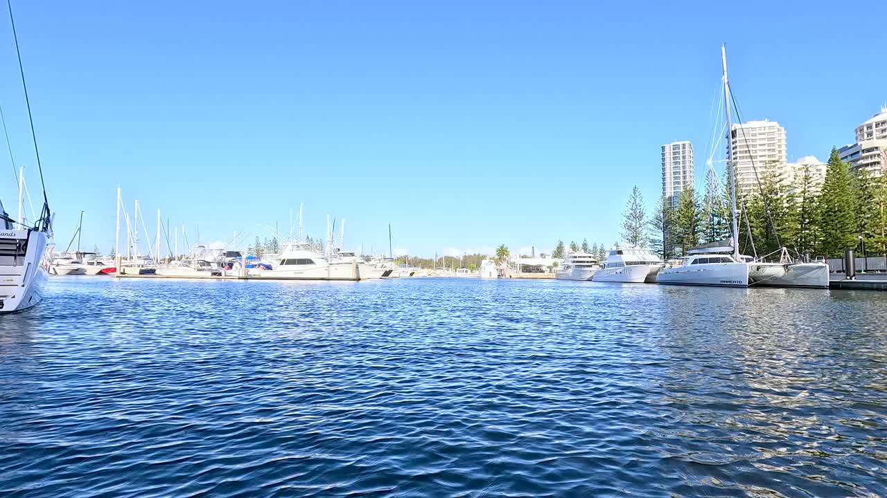 Boats cruising along Gold Coast's scenic waterways