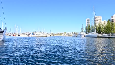 boats cruising along gold coast's scenic waterways