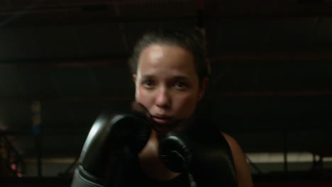 Woman Boxing Training in a Gym