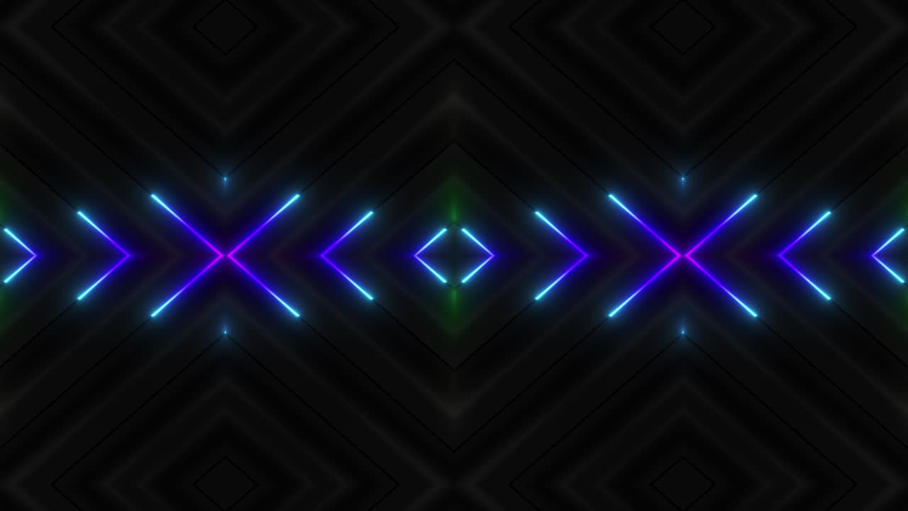 Disegni geometrici al neon