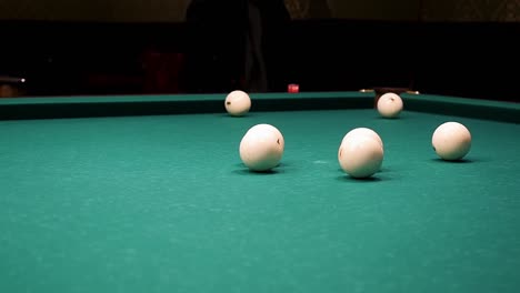 russian billiards game in progress