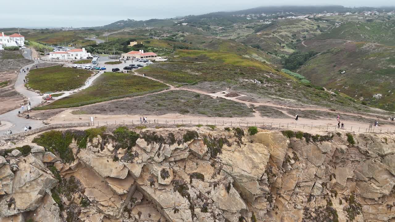 Scenic coastal landscape with cliffs and mountains