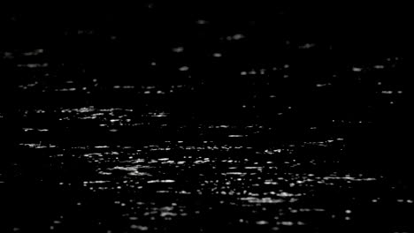 loseup shot of heavy rain on road/rain road in london street at night, loop background