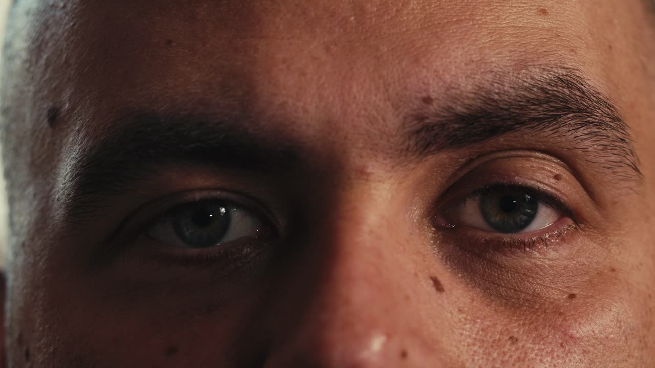 Iris eye scan on boarder control in airport terminal, boarding scanning, documents signing by iris eye scan, person verification.