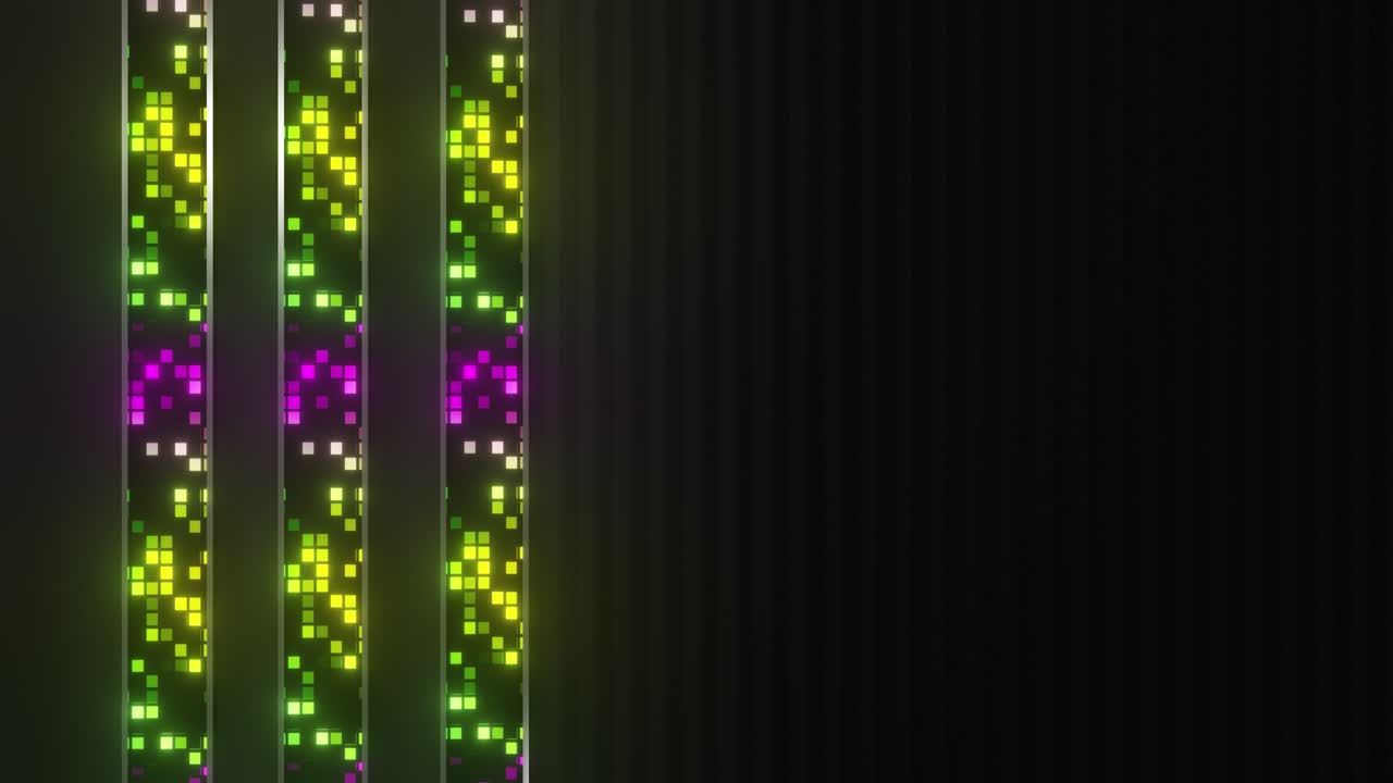 Abstract Colorful Pixelated LED Display
