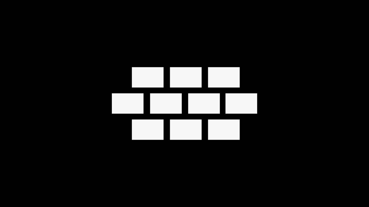White Squares Forming and Dissipating a Geometric Grid Animation