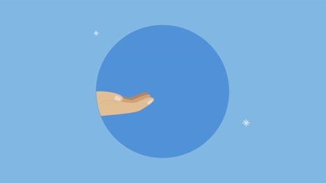 financial business animation with hand lifting bills