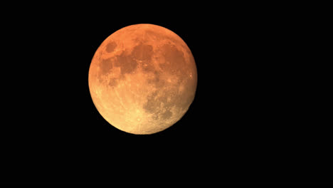 Espacio-Y-Ciencia,-Gran-Luna-Llena-Saliendo-A-La-Noche