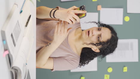 Vertical-video-of-Abandoned-Female-student.