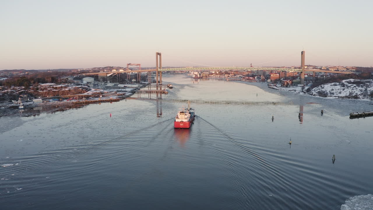 스웨덴의 아름다운 마을 예테보리의 드론 샷