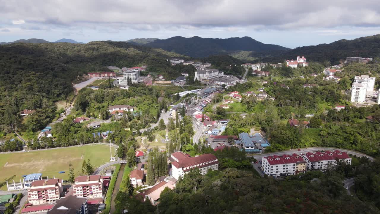 말레이시아의 카메론 하이랜드 지역 내의 브린창 지역의 일반 풍경