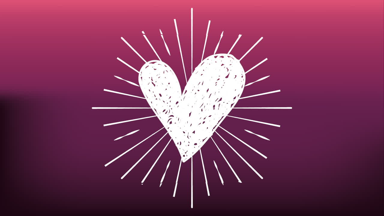 carta di valentine con animazione amore cuore