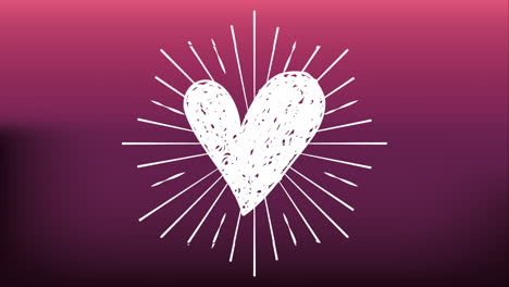 tarjeta de san valentín con animación de amor al corazón